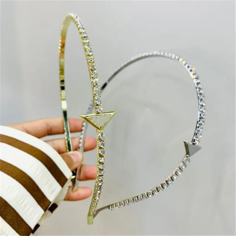 Fashion Luxury Alloy Headbands Designer Hair bands Womens Girl Letter Hair Hoop Sports Fitness Rhinestone Headband Head Wrap Hairs Jewelry