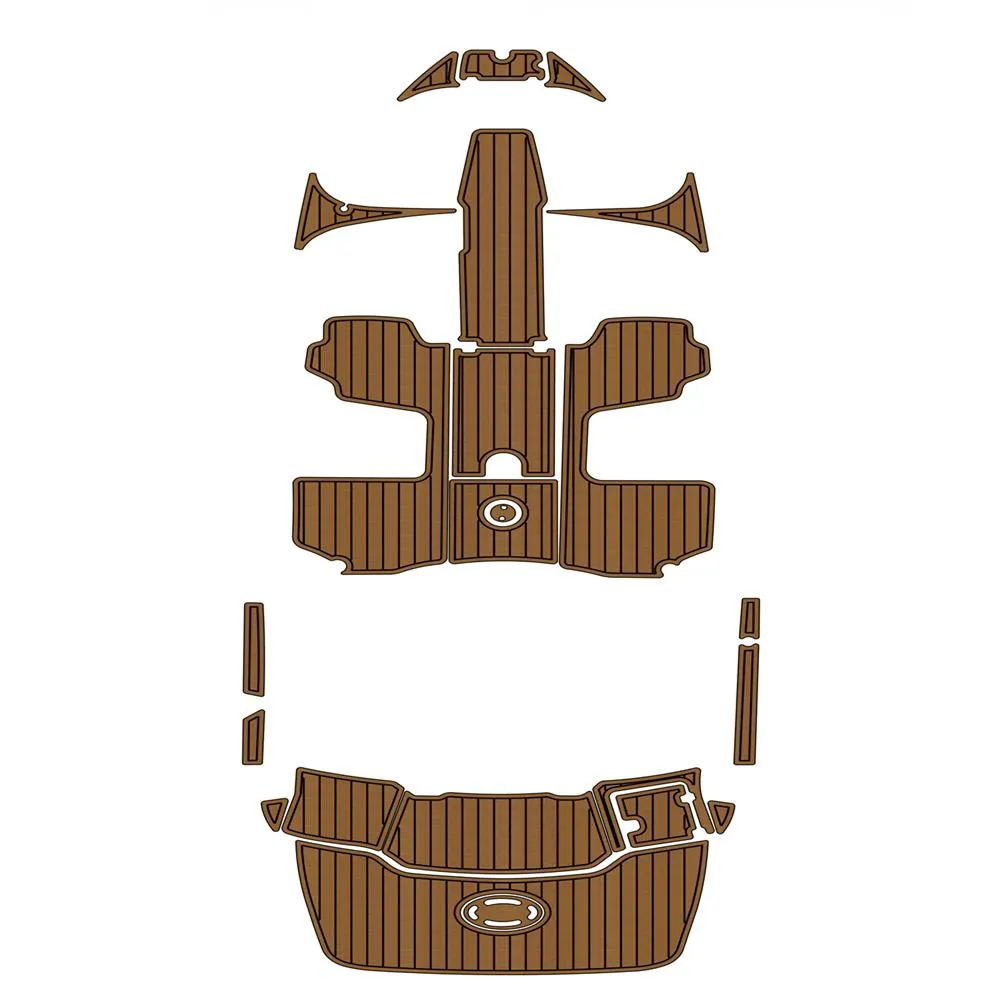 2017 Chaparral H20 21 Deluxe Swim Platform Cockpit Pad Boat EVA Tappetino in teak Self Backing Ahesive SeaDek Gatorstep Style Floor