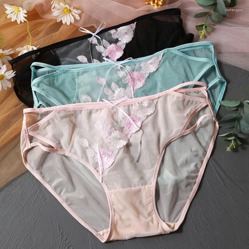 Womens Panties Summer Thin Transparent Large Size Sexy Lace Hollow