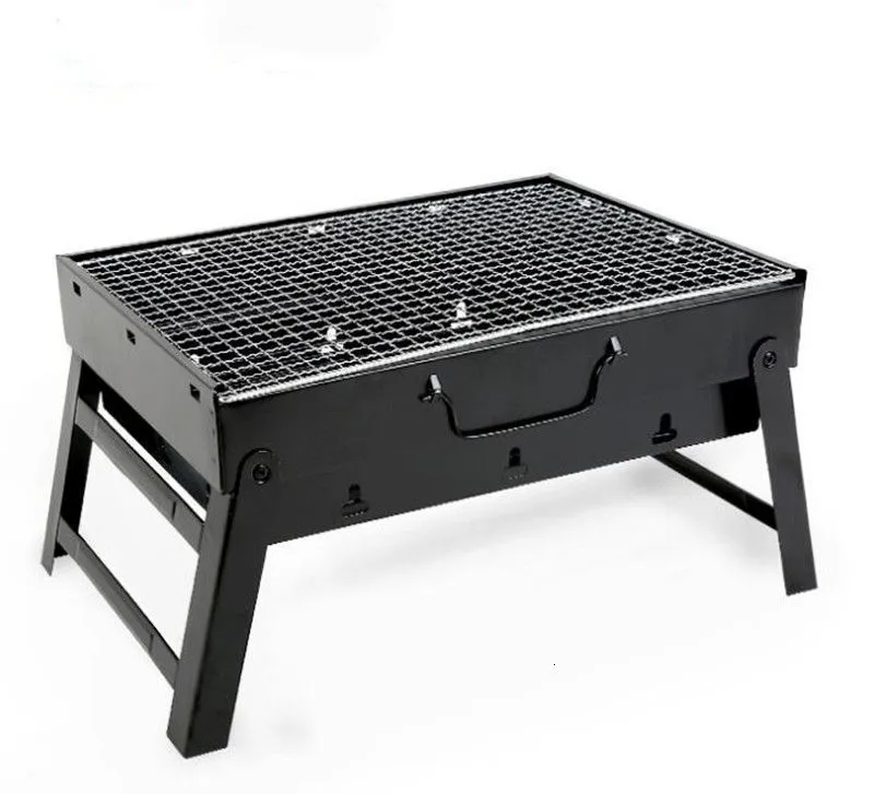 BBQ Grills Portable Foldable BBQ Grills Patio Barbecue Charcoal Grill Stove Stainless Steel Outdoor Camping Picnic 85DA 230710