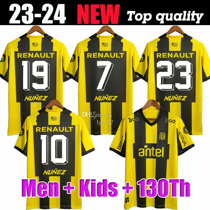 23 24 Uruguay Penarol Thuisvoetbalshirts Herdenkingseditie 2023 2024 Club Atletico Penarol C.RODRIGUEZ Gargano voetbalshirts 131th