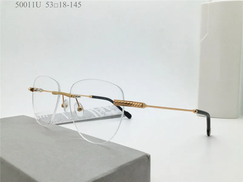 Vintage optik gözlük satmak Rimless lens pilot çerçeve gözlük iş moda avangard dekoratif gözlük 50011u