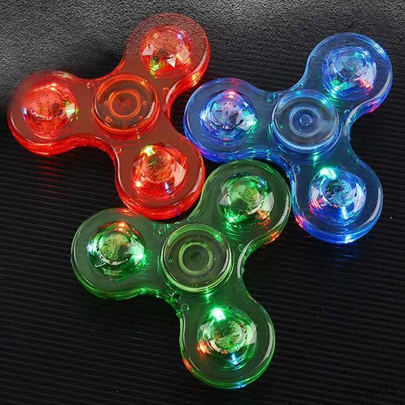 Zabawka dekompresyjna kolorowe Luminous Spinner zabawka biurowa Gyro ulga w niepokoju stres ręczny Spinner Focus Spinner zabawka dla dzieci R230712