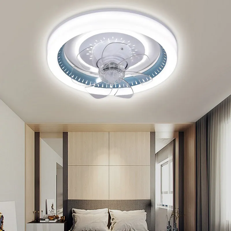 Ceiling Fan With Light And Remote Control Fanstira LED Lamp Small Decorative Fans Cooler Decoration For Bedroom Home Appliance
