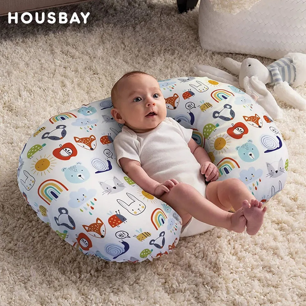 Pillows Breastfeeding Pillow Baby Support Pad UShaped Removable Nursing Maternity Cushion For born Baby Cartoon Cute Feeding Pillow 230712