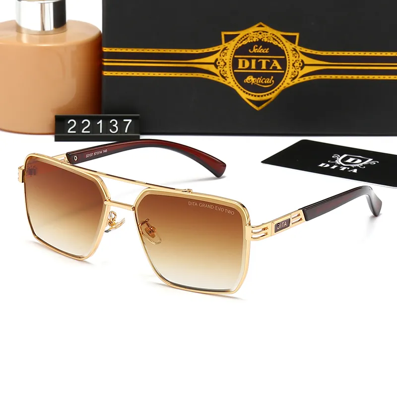 2023 New Designer Sunglasses Original Eyeglasses Outdoor 22137 Gholesale Shades PC Frame Massion Classic Lady Mirrors for Women and Men Sun Gosses Usisex with Box
