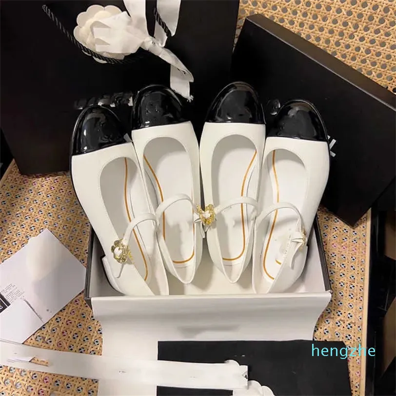 Bale Flats Ayakkabı Tasarımcı Yaz Ayakkabı Mary Jane Ayakkabı Kadın Deri Kayış Ayakkabı Düz