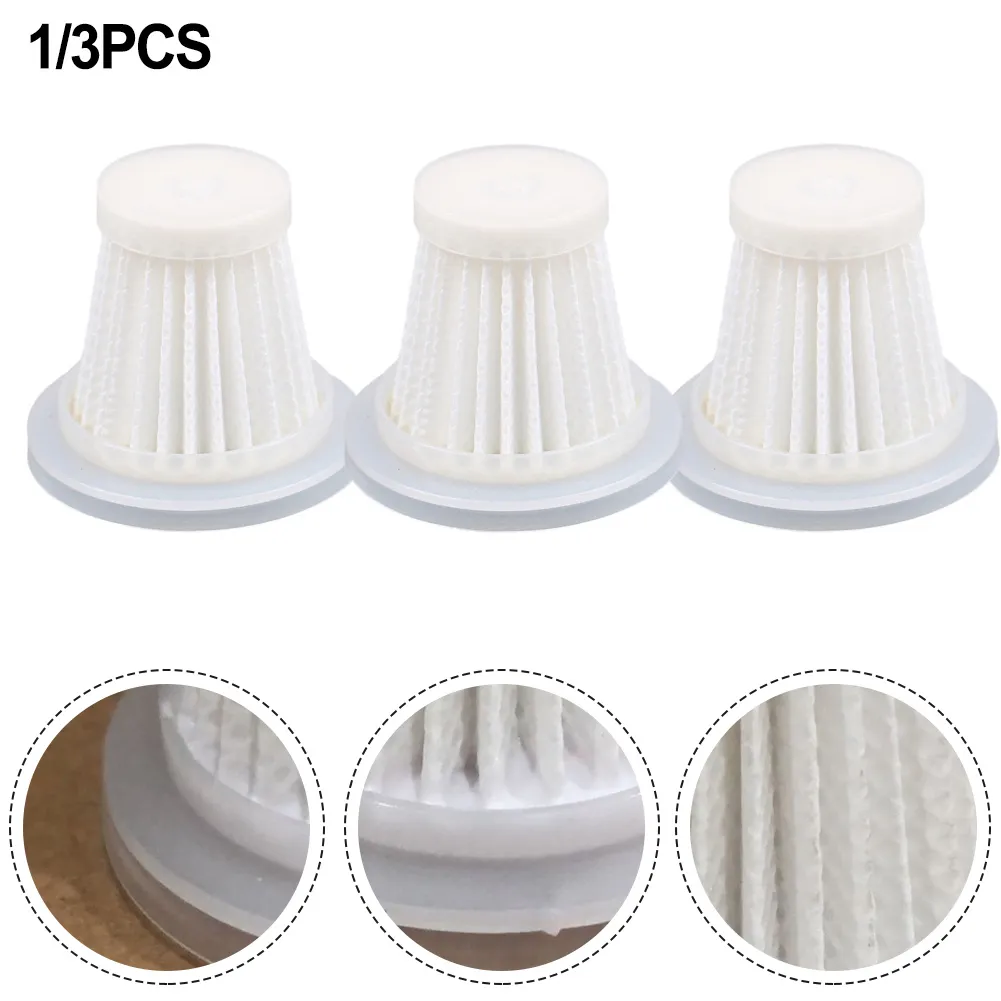 1/3pcs Filter For Car Cordless Vacuum Cleaner Portable Microfilter Vacuum Cleaner Accessories Universal Wet And Dry Cleaning Filters