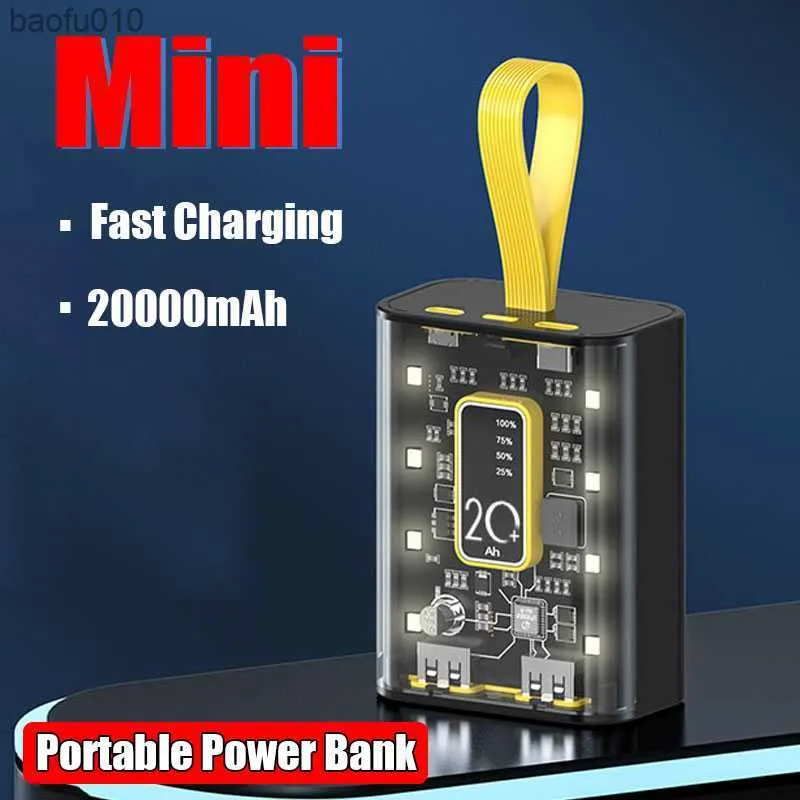 20000 мАч Mini Power Bank Portable Overse Acterment Charger быстро зарядка внешняя батарея Регулируемая 8LED для iPhone Samsung L230712