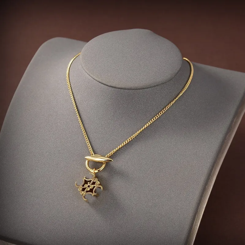 مصممي المجوهرات قلادة قلادة أزياء رسائل قلادة الذهب