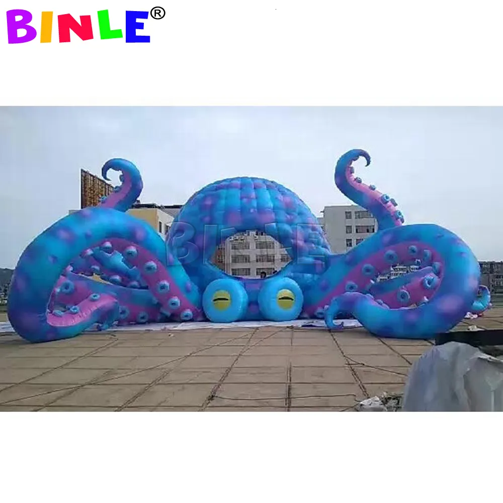 Zand Spelen Water Plezier 8 m 26ftW concertpodium decoratie giant opblaasbare octopus dome tent outdoor tentakels voor DJ 230711