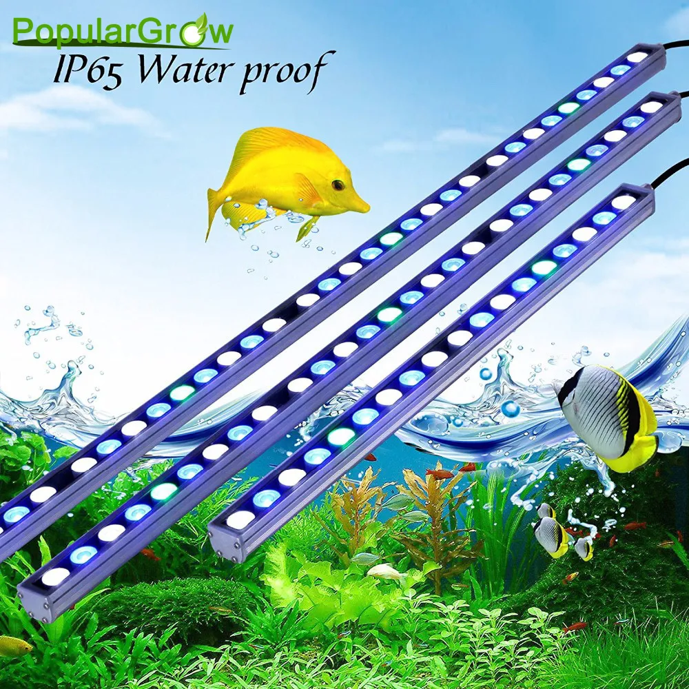 Aquaria Verlichting groeien 54W81W108W Led aquarium Strip Licht in High Power Aquarium mooi Uw Coral Reef Fish Tank Lamp 230711