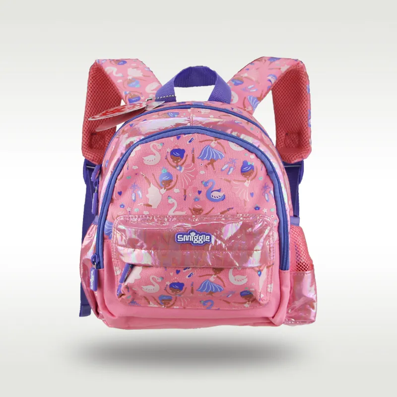 Sacs d'école Original australien Smiggle bébé sac d'école fille mignon dessin animé maternelle sac à dos danse cygne 1-4 ans 11 pouces 230712