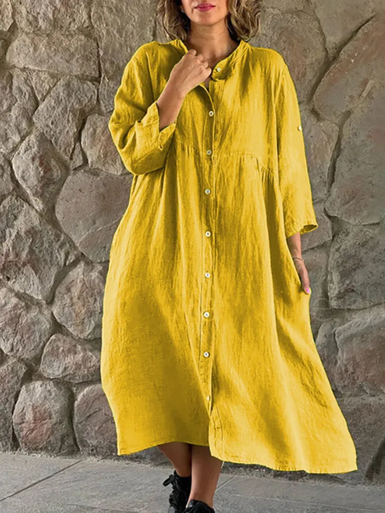 knee length dresses for ladies Emma Button Down Mini Dress in Natural – Isalis