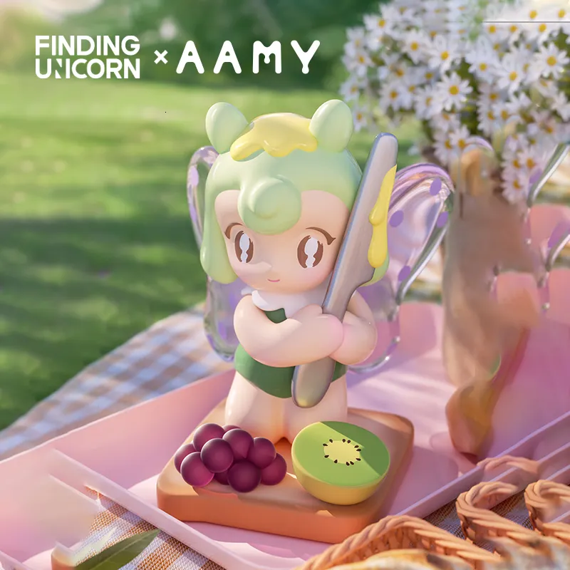 Scatola cieca Alla ricerca dell'unicorno AAMY Picnic con serie di farfalle Scatola cieca Giocattolo Anime Mystery Box Mistery Figure Surprise Box Model Girl Gift 230712