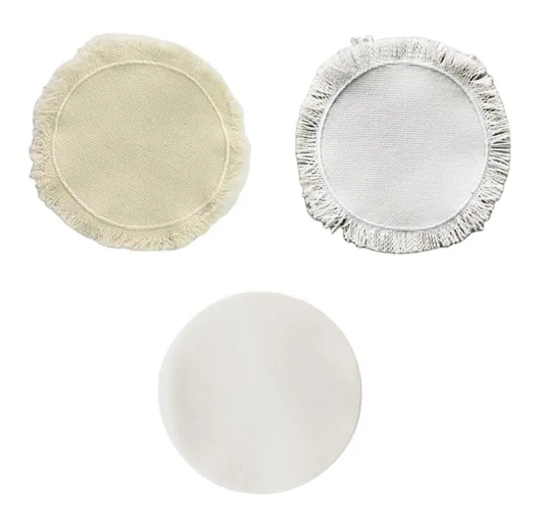 10 pièces sac pièces Sublimation bricolage blanc blanc tissu sac capuchon Patch avec gland mélange Style FB3117