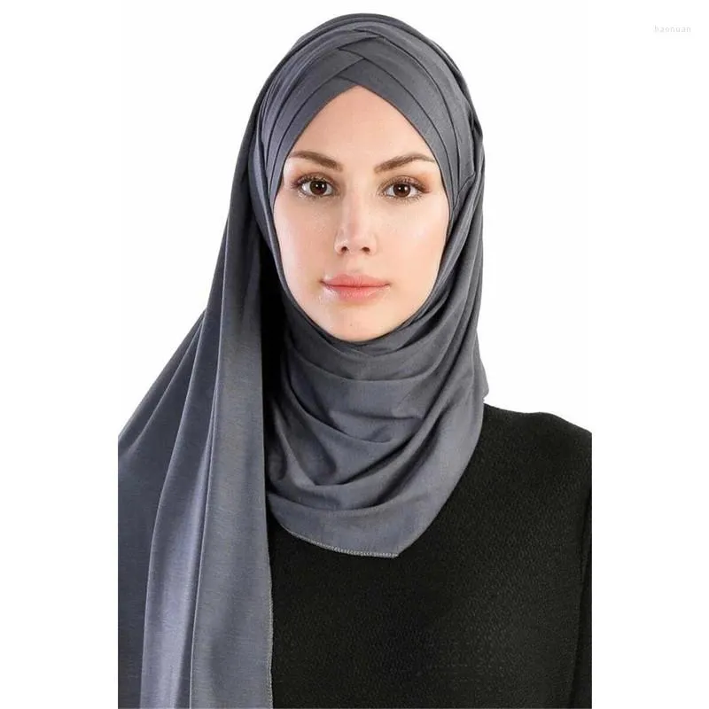 Etnische Kleding Moslim Instand Sjaal Hijab Sjaal Islamitische Hoofddoek Een Stuk Hijaabs Capuchon Hoofd Wrap Effen Tulband Volledige Cover Kriskras