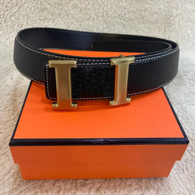 Men Designer Belts Classic Fashion Business Casual Belt Wholesale Mens Luxury Weistband Womens Metal Buckle Wide Wide 3.8cm with Box