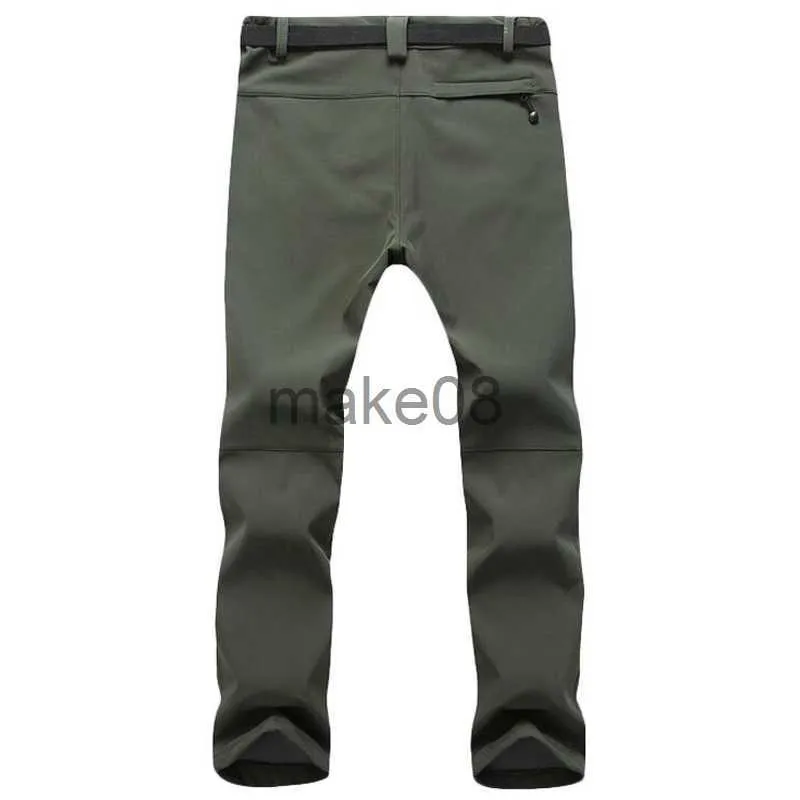 Pantaloni da uomo Pantaloni da uomo invernali spessi caldi in pile di pelle di squalo Pantaloni militari tattici casuali Pantaloni sportivi da uomo elasticizzati impermeabili J230714