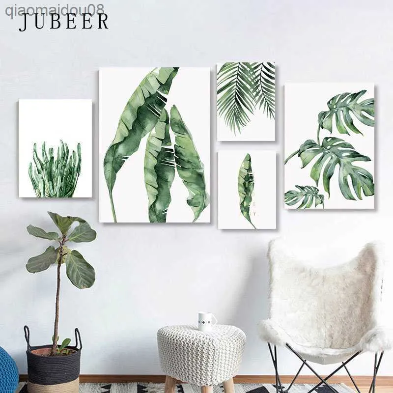 Póster de plantas con marco estilo escandinavo orquídea aloe monstera cuadro decorativo arte de pared moderno pintura Interior decoración del hogar L230704