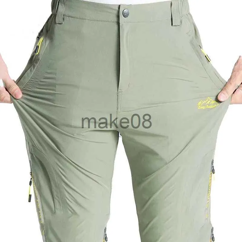 Męskie spodnie męskie letnie spodnie piesze piesze sznurowe szybkie suche oddychanie cienkie spodnie górskie na zewnątrz podróżne wędkarstwo
