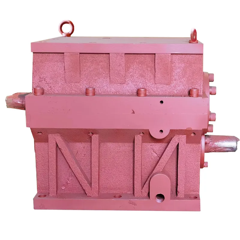 Machine de soufflage de type 70, boîte de distribution pour extrudeuse, couleur rouge, personnalisation du support, entraxe de l'arbre de sortie 58,5