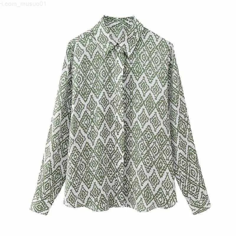 Blusas Femininas Camisas Camisa Feminina 2023 New Chic Estampado Slim Blusas De Manga Comprida Casual Joker Moda De Rua Camisas Femininas Tops L230712 De 43 09 DHgate