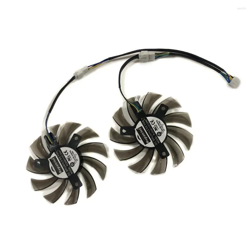 Computer Coolings 2Pcs/Set DC12V 0.35A PLD08010S12HH Cooler Fan For MSI R6790 R6850 N460GTX 570GTX GTX 580 Twin Frozr II Graphics Card