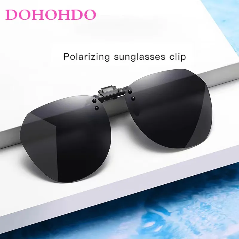DOHOHDO, nuevas gafas de sol polarizadas con Clip para hombres y mujeres, protección UV400, gafas polarizadas con Clip Vintage, gafas de visión nocturna para conducir