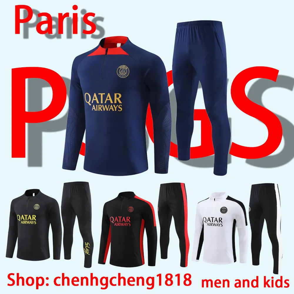 AAA23/24 PSGS Sportswear23/24 Mbappe Çocuklar ve Erkekler Forma Uzun Kollu Futbol Forması Tekdüzen Chandal Yetişkin Erkek Fan Versiyonu SSS