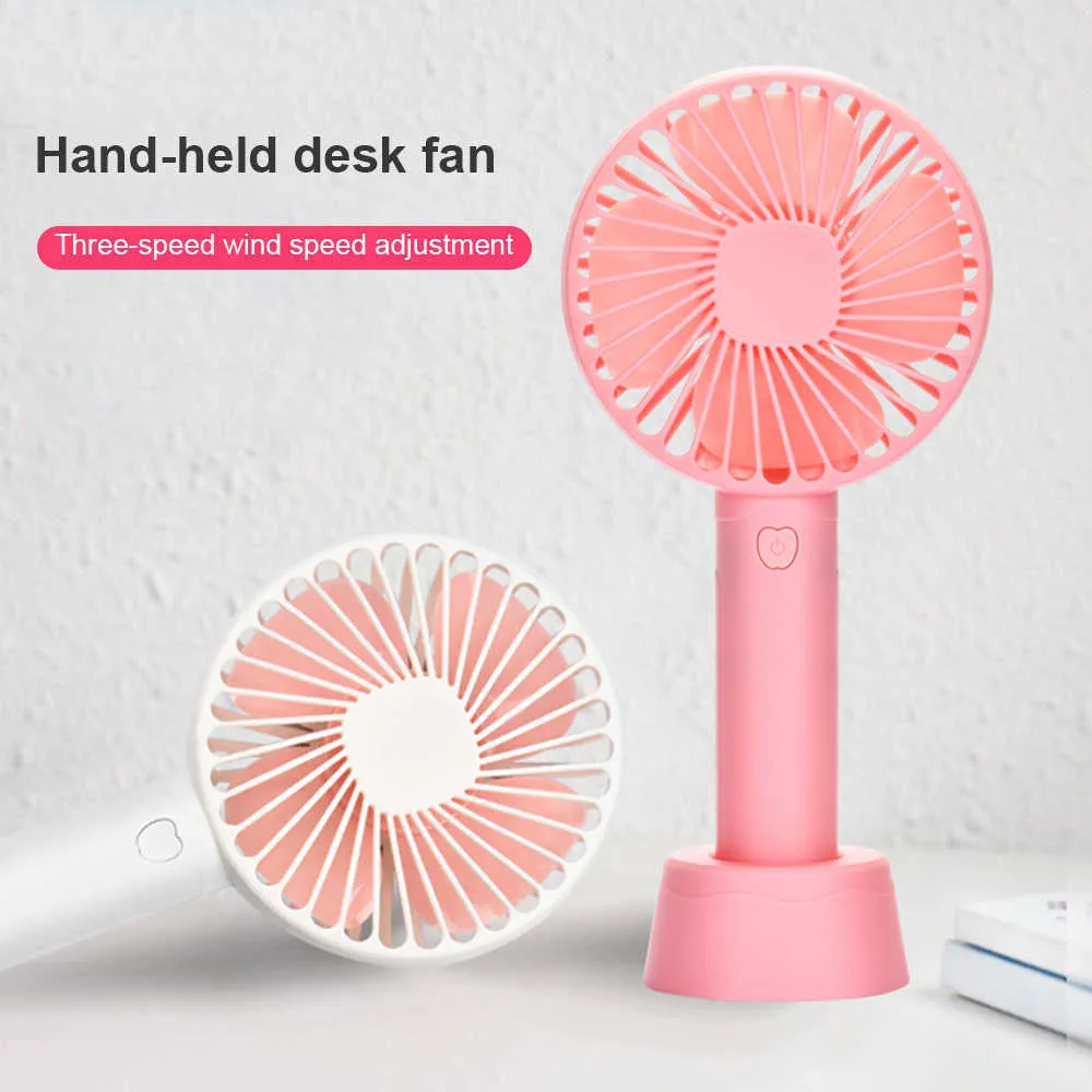 Elektriska fläktar handhållen Desktop Portable Fan USB uppladdningsbar Mini Electric Fan Outdoor Silent Pocket Cooling Fans Air Cooler Conditioner