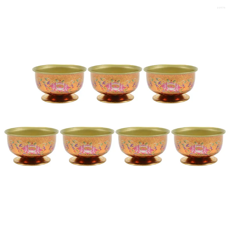 Servies Sets Tibet Water Supply Cup Ritual Bowl Tafelblad Boeddhisme Tempel Offercontainer