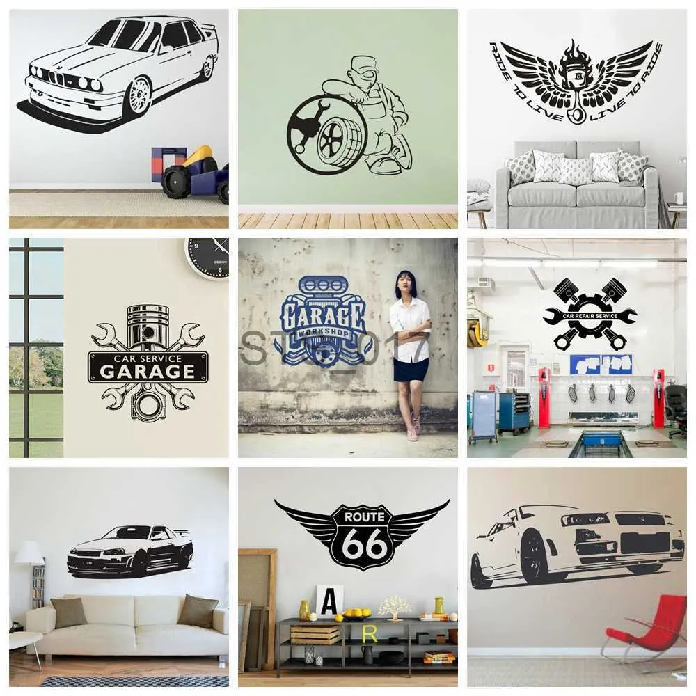 Garage Sticker Example Garage Art Stickers Road Wall Decal Way Highway Vinyl Sticker Track