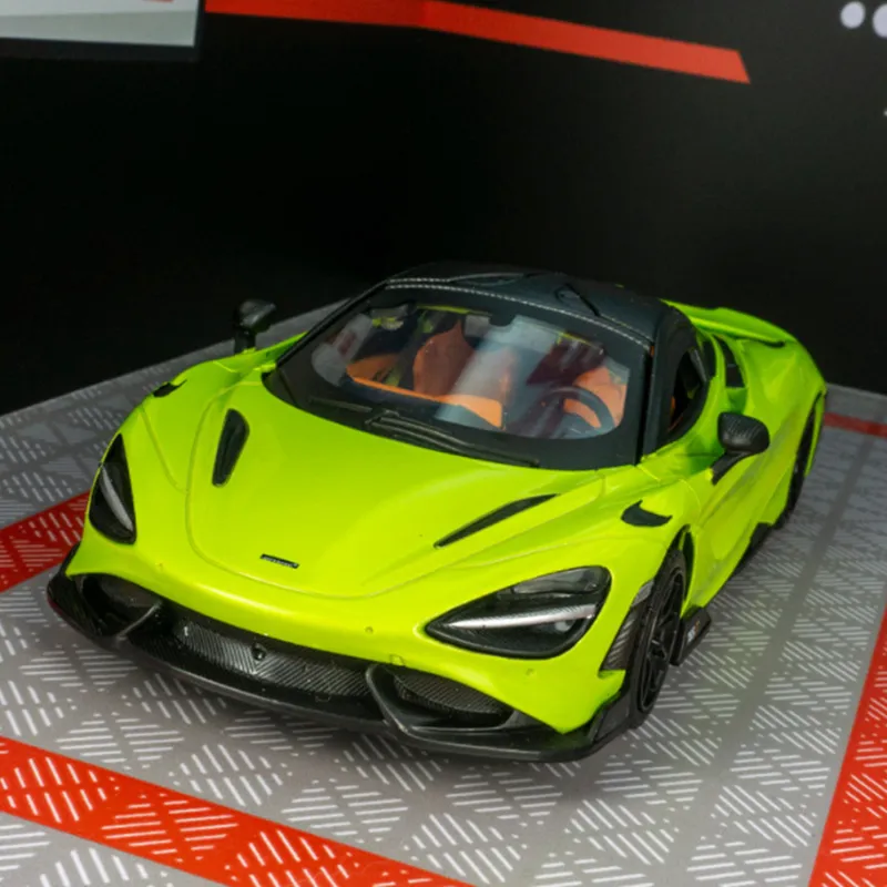 Diecast Model 1 24 McLaren 765LT legering sport modell pressgjutning och leksak metall racing modell simuleringsserie barnleksak presenter 230711