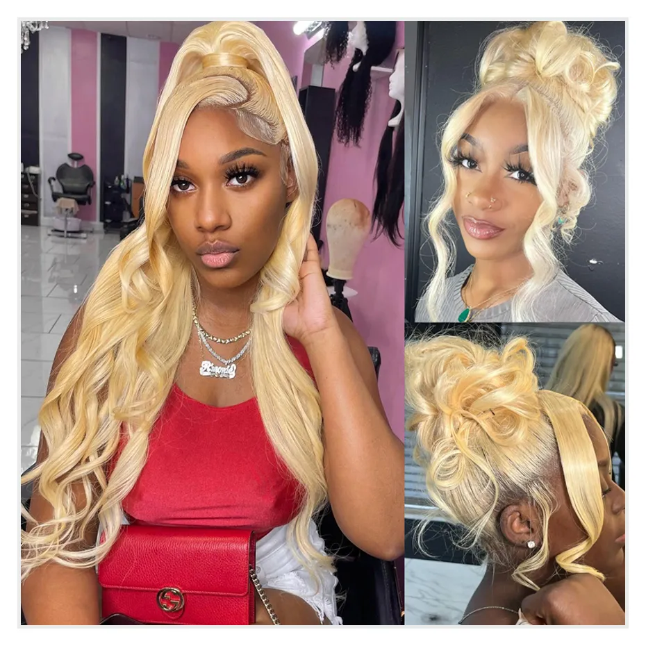 Blonde Lace Front Wig Human Hair 613 Hd Lace Frontal Wig Human Hair Lace Frontal Wig Glueless Brazilian Body Wave