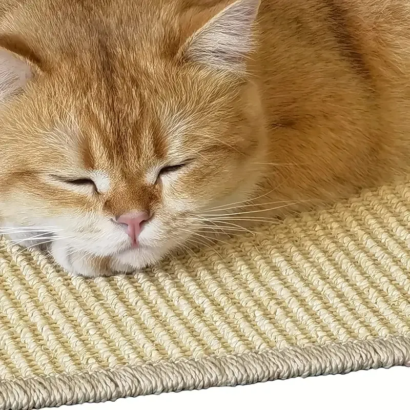 Natural Sisal Cat Scratch Mat Thick Floor And Wall Rug For