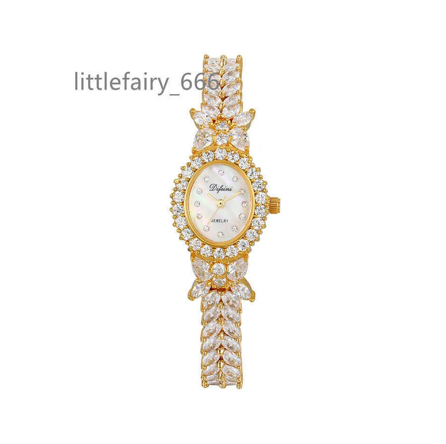 watch-35 xuping bijoux Personnalisé Royal Élégant Luxe Dubaï 24K Plaqué Or Full Diamond Montre Femme