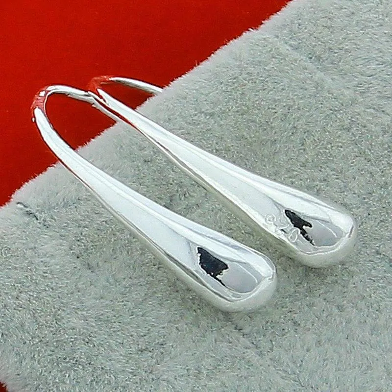 Stud Pendientes Marca Moda Simple 925 Plata Encanto Agua Pendiente Para Mujer Joyería Al Por Mayor