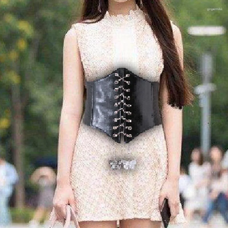 Ultra Super Wide Butterfly Waist Jewelry Belt For Women Fashionable PU  Leather High Waist Corset With Elastic Band High Waisted Clothing Accessory  From Gingermilkk, $8.29