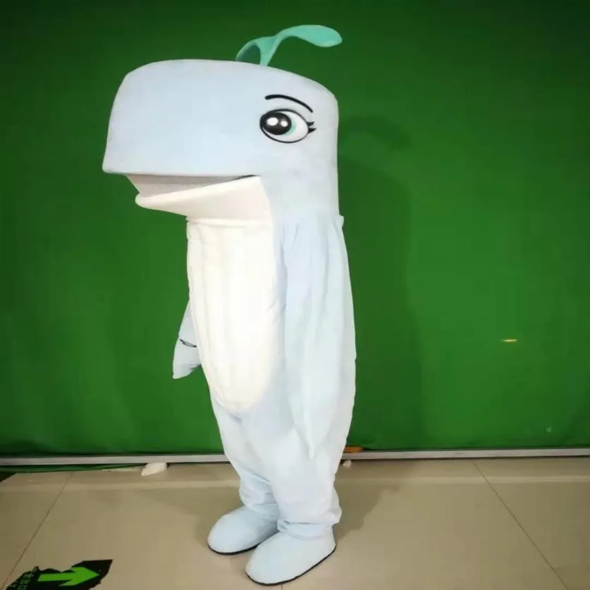 Costume della mascotte della balena dell'immagine reale Vestito operato per la personalizzazione del supporto per la festa di carnevale di Halloween290j