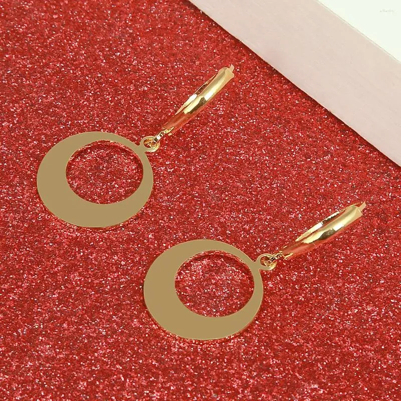 Boucles d'oreilles étalon rond pour les femmes filles arabes bijoux africain gold gadins de mariage cadeaux