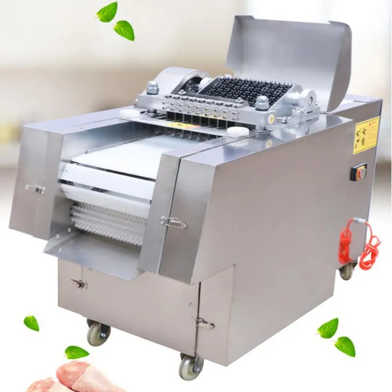 Máquina de corte de cubos de carne de frango de aço inoxidável LINBOSS 400-750kg/H Seções de blocos Cortador de costelas de carne de aves