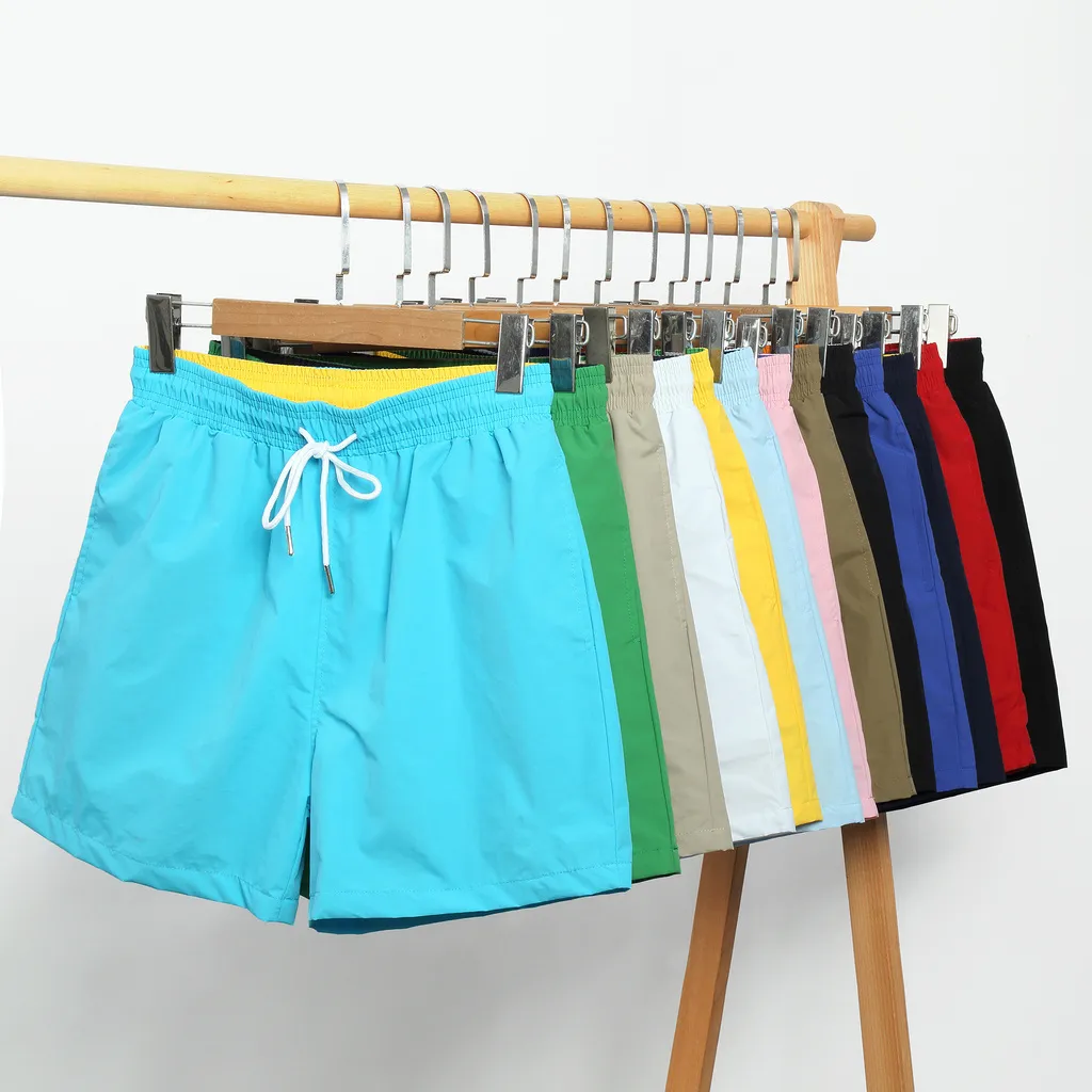 heren kleine paard korte broek casual effen kleur shorts voor mannen designer trekkoord zomer badmode strand shorts nieuwe mode
