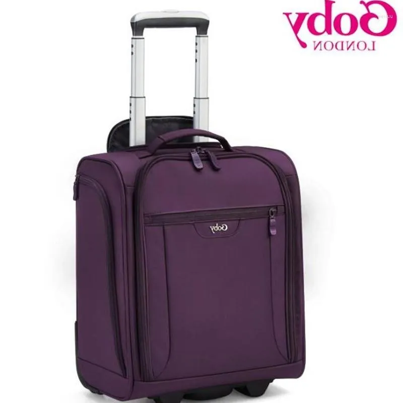 Suitcases Women Carry On Hand Luggage Bag Wheels 18 Inch Rolling Suitcase Travel Trolley Wheeled Bags