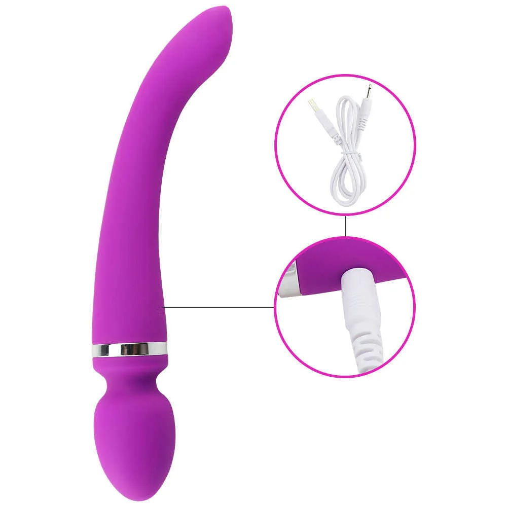 Vibrators 10 Speeds Powerful Dual Head Big for Women Magic Wand Body Massager Sex Toys For Woman Clitoris Anal_voghion.com