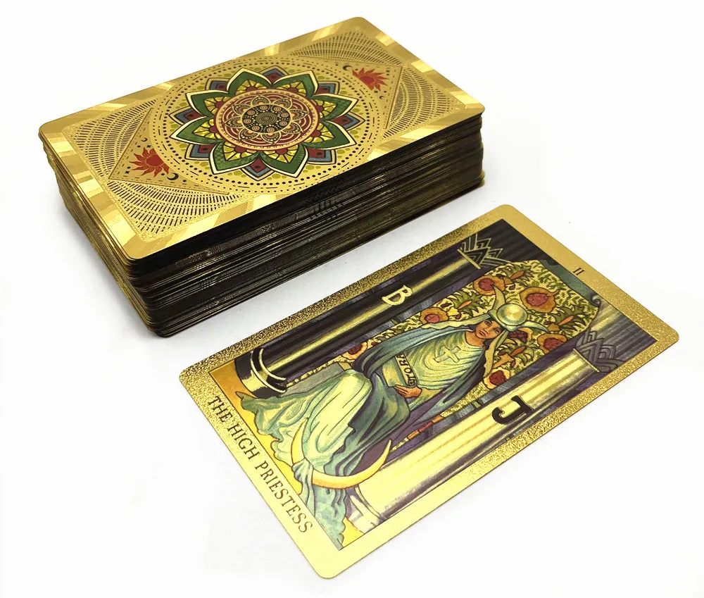 Gold Foil Tarot Cards Deck 78 Cards Gold Plastic... From Nan09, $13.44 ...
