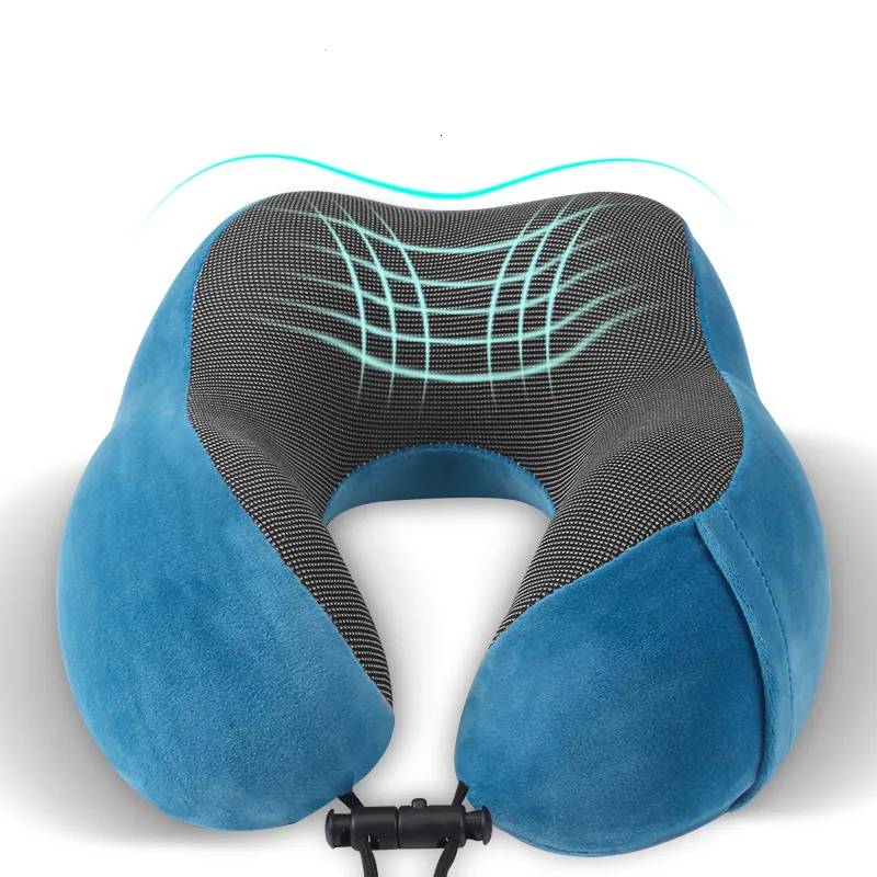 Almohada en forma de U Espuma viscoelástica Almohadas para el cuello Cervical Cuidado de la salud Ropa de cama Compras suaves Rebote lento Viajes espaciales 230711