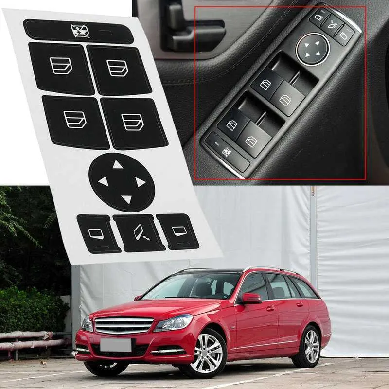 Autocollants Boutons Mercedes - Lot Réparation Pour Classe C W204, E W212, GLK X204, SLK R172... - 5