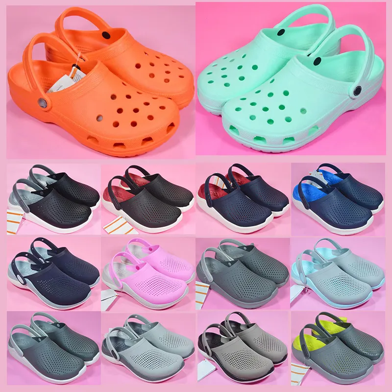 2023 Designer mens womens Sandals Dark Blue apple green Bone white light gray pink Bare powder Electro-optic powder bright red yellow Outdoor Beach Shoes Slippers