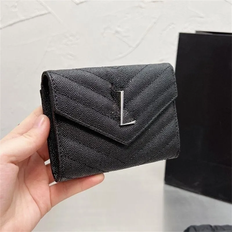 Hög kvalitet Flap lyx män dam plånbok designer handväska korthållare plånböcker designer kvinna handväska herr plånböcker